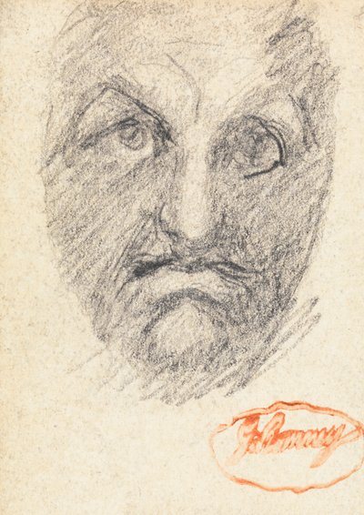 Cabeza masculina 1 de George Romney