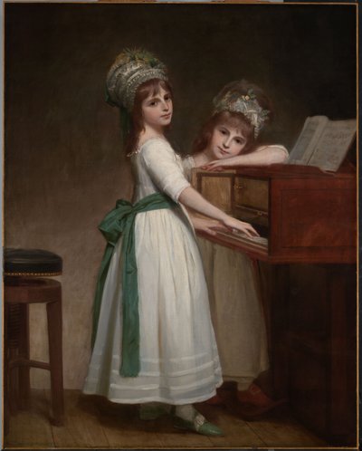 Retrato de Caroline Thurlow (n. 1772) y Catharine Thurlow (f. 1826) de George Romney