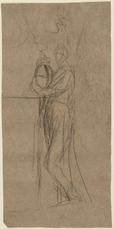 Estudio de retrato de una mujer de pie de George Romney