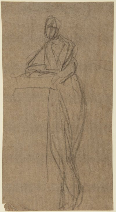 Estudio de retrato de una mujer de pie de George Romney