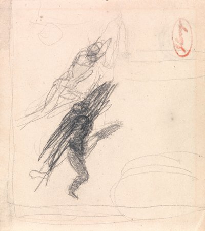 Posiblemente una figura reclinada y otra danzante de George Romney