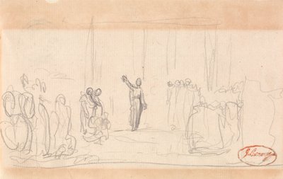 Posiblemente una Multitud ante una Profetisa de George Romney