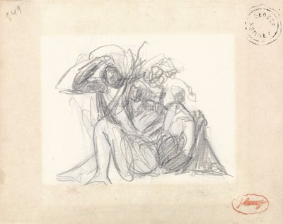 Mujer Reclinada y otras Figuras de George Romney