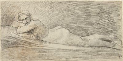 Desnudo femenino recostado de George Romney