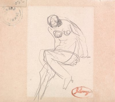 Desnudo femenino sentado, probablemente para "Susana y los ancianos" de George Romney