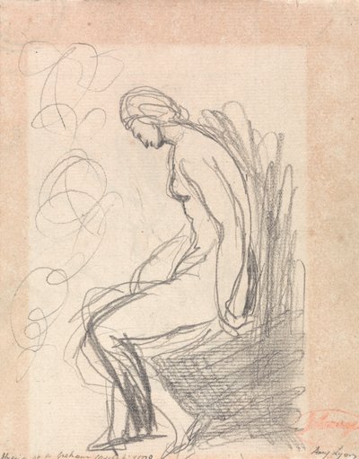 Mujer desnuda sentada (Hygeia at Doctor Graham
