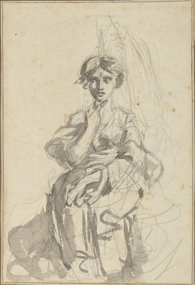 Figura femenina sentada de George Romney