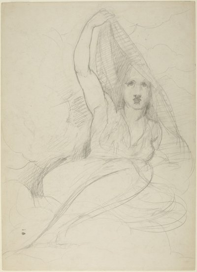 Mujer sentada descubriéndose de George Romney