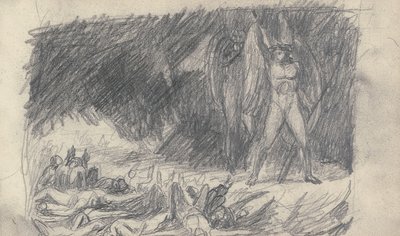 Dibujo de cuaderno de bocetos de George Romney