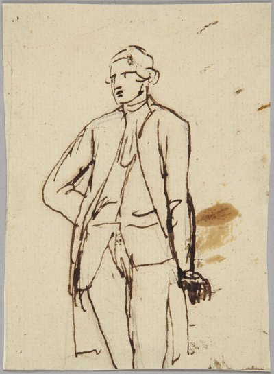 Figura de hombre de pie de George Romney