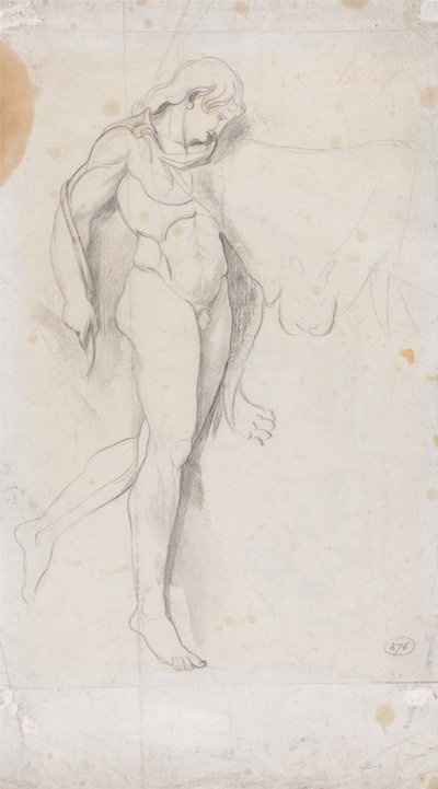 Desnudo masculino de pie de George Romney
