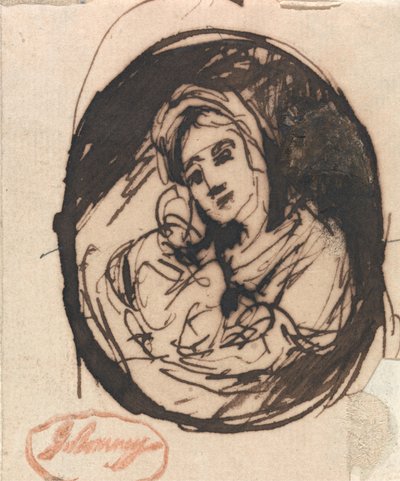 Estudio de una madre y su hijo de George Romney