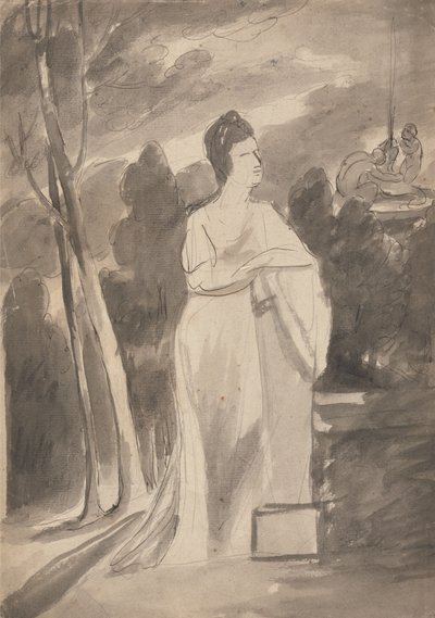 Mujer en una columna de George Romney