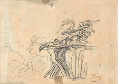 Estudio de los demonios para «La tentación de Cristo» de George Romney