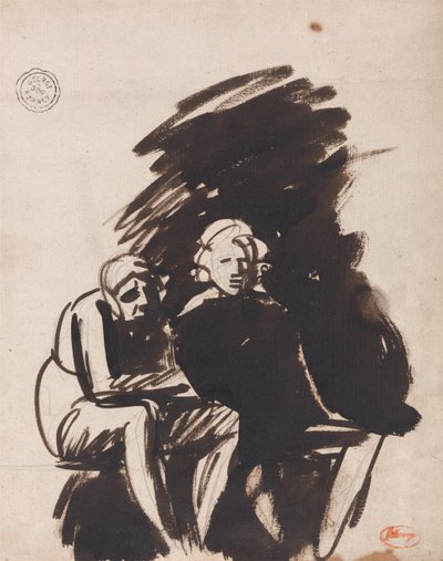 Estudio de dos figuras de George Romney