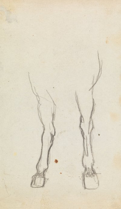 Estudio de las pezuñas de un caballo de George Romney