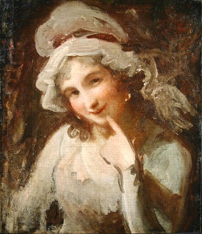 Estudio de una joven sonriente de George Romney
