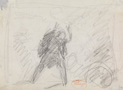 Estudio de una figura de pie de George Romney