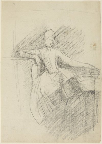 Estudio de una mujer sentada de George Romney