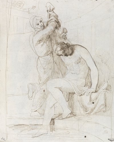 El baño de Betsabé de George Romney