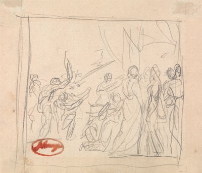 El partido de croquet se tuerce de George Romney