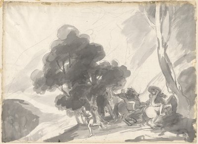 Troilo y Crésida, acto IV, escena V: La lucha entre Héctor y Áyax II de George Romney