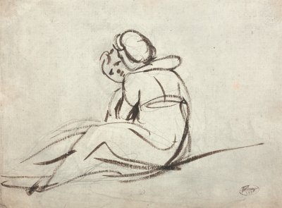 Dos niños abrazados de George Romney