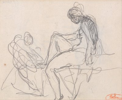 Dos figuras: Probablemente para el Baño de Diana de George Romney