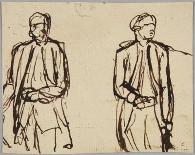 Dos figuras masculinas de pie de George Romney