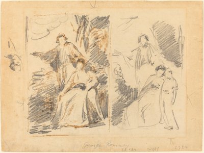 Dos Estudios para un Retrato de la Familia Warren de George Romney