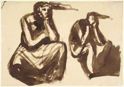 Dos estudios de Medea meditando sobre el asesinato de sus hijos de George Romney