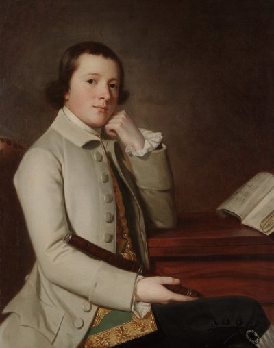 Joven con una flauta, finales de 1760s de George Romney