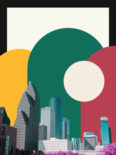 Downtown Houston, 2023 (Acrílico sobre lienzo) de George Rosaly