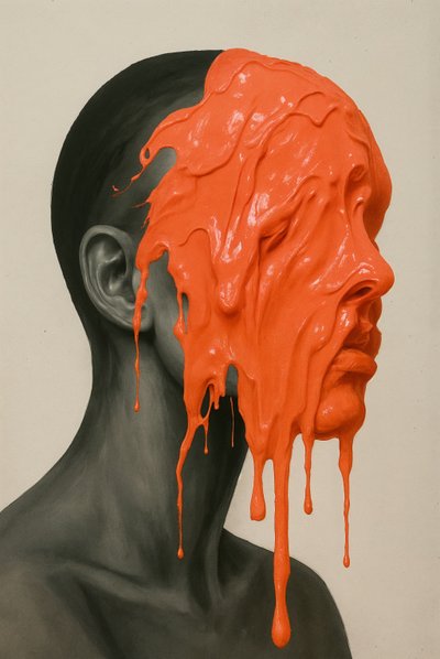 Molten Silence, 2025 (acrílico sobre lienzo) de George Rosaly
