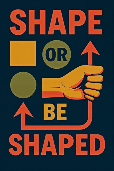 SHAPE OR BE SHAPED, 2025 (acrílico sobre lienzo) de George Rosaly