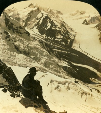 Los glaciares Tasman y Rudolph, Alpes del Sur, Nueva Zelanda, c1909 de George Rose