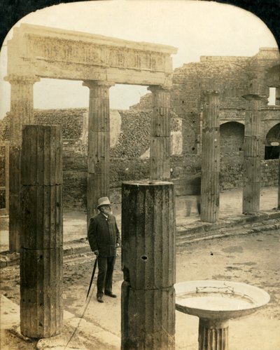 Foro triangular, ruinas de Pompeya, Italia, c. 1909 de George Rose