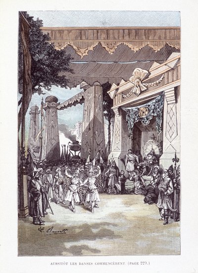 Inmediatamente comenzaron los bailes (página 229) en “Michel Strogoff” de Jules Verne de George Roux