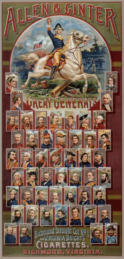 La serie de Grandes Generales para Allen & Ginter Cigarettes Brands de George S. Harris