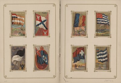 Banderas de Todas las Naciones y los Estados Unidos de América - Páginas 21 y 22, 1887 de George S. and Sons Harris