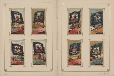 Banderas de Todas las Naciones y los Estados Unidos de América - Páginas 31 y 32, 1887 de George S. and Sons Harris