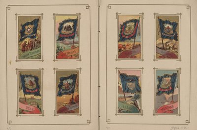 Banderas de todas las naciones y los Estados Unidos de América - Páginas 39 y 40, 1887 de George S. and Sons Harris