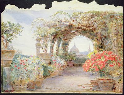 Jardín con vista al Duomo, Florencia de George Samuel Elgood