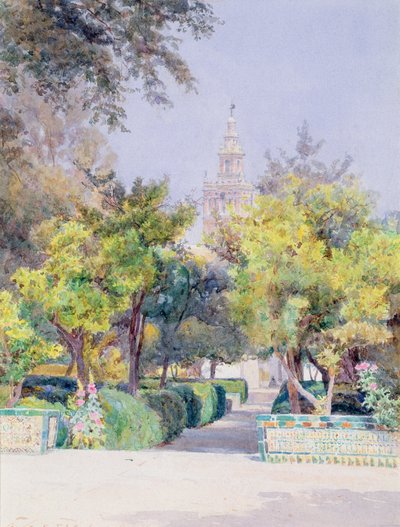 En el jardín del Alcázar, Sevilla, 1893 de George Samuel Elgood