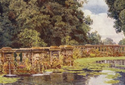 Jardines de Italia: Villa Conti (litografía en color) de George Samuel Elgood