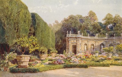 Jardines italianos: Villa Lancellotti (litografía en color) de George Samuel Elgood