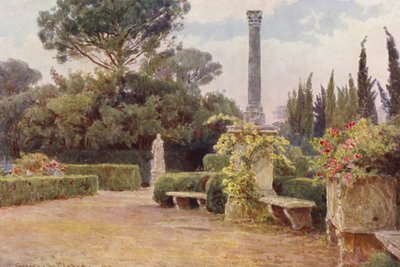 Jardines de Italia: Villa Medici (litografía en color) de George Samuel Elgood