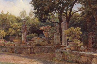 Jardines de Italia: Villa Piatti (litografía en color) de George Samuel Elgood