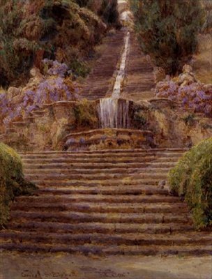 La cascada, Villa Cicogna de George Samuel Elgood
