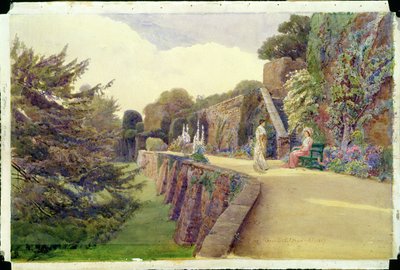 La Terraza en el Castillo de Berkeley, Gloucestershire de George Samuel Elgood
